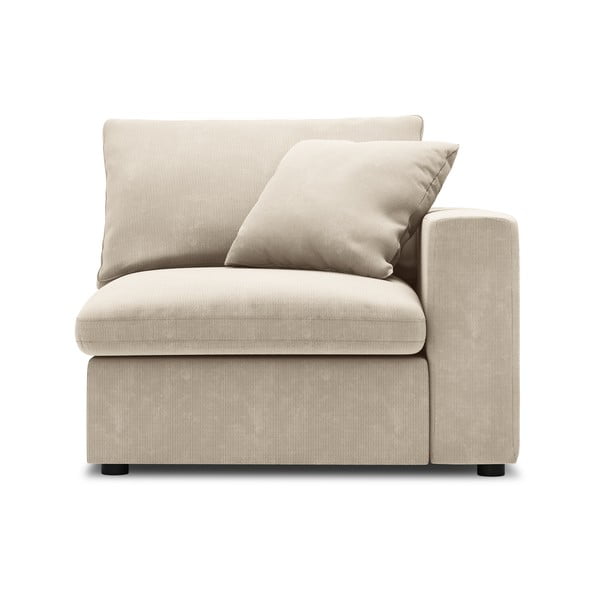 Parte angolare beige del divano modulare in velluto a coste, angolo destro Galaxy - Windsor & Co Sofas