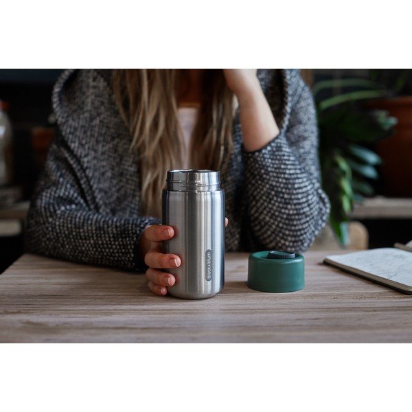 Tazza termica argentata in acciaio inox 340 ml – Black + Blum-image-1