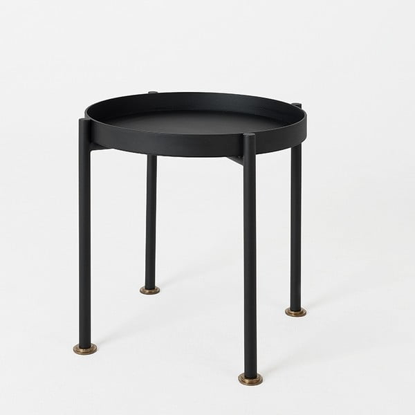 Tavolino nero Custom Form , ⌀ 40 cm Hanna - CustomForm
