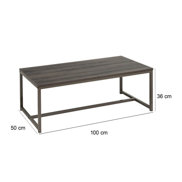 Tavolino marrone 50x100 cm - Casa Selección-image-3