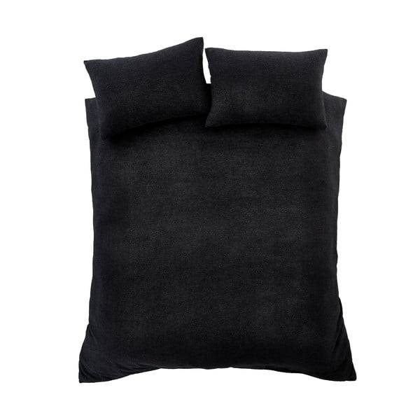 Lenzuolo matrimoniale allungato nero in bouclé 230x220 cm Cosy - Catherine Lansfield-image-2