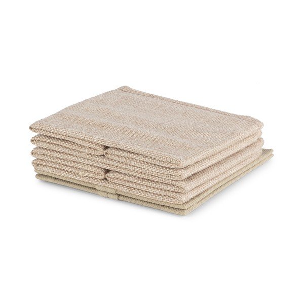 Scatole in set beige in tessuto 2 pz 14x12x12 cm Sandy – Compactor-image-4