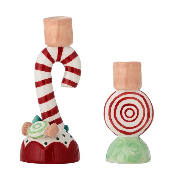 Portacandele in set in ceramica 2 pz Leiani – Bloomingville