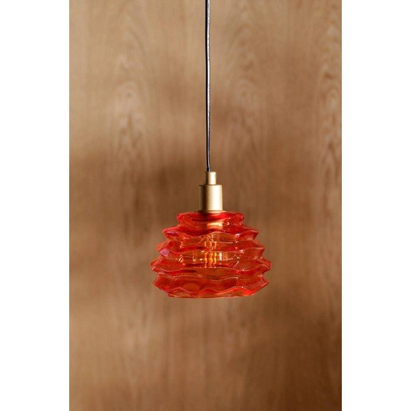 Lampadario arancione in vetro ø 15 cm Fall – Jotex-image-2
