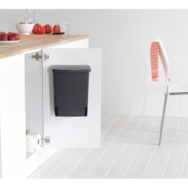 Bidone nero da incasso in plastica 10 L - Brabantia-image-1