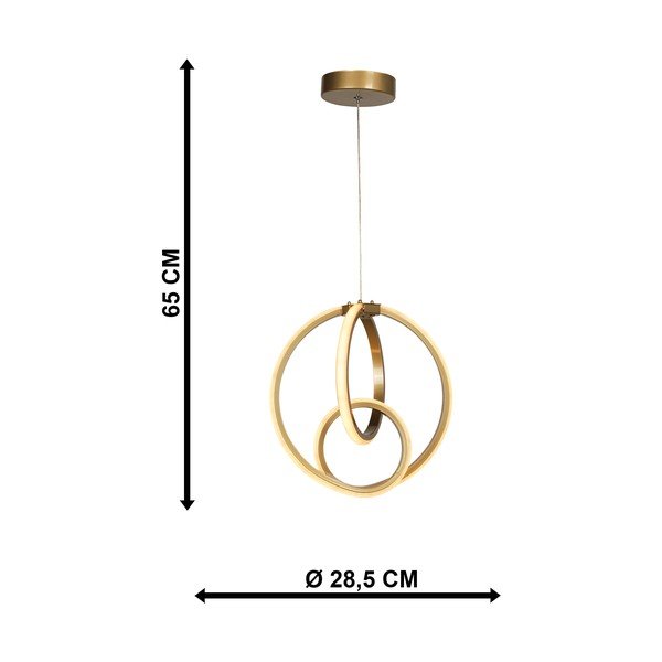 Lampadario LED color bronzo in metallo ø 28,5 cm Neo – Squid Lighting-image-4