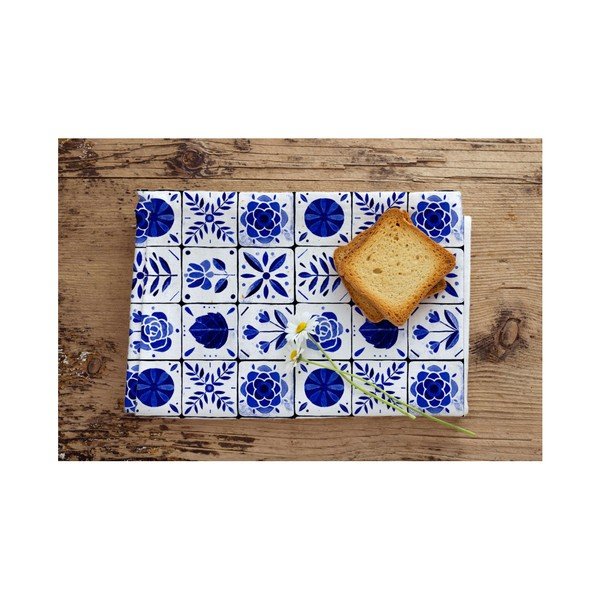 Set di 3 asciugamani da cucina Mediterranean Tiles - Surdic-image-2