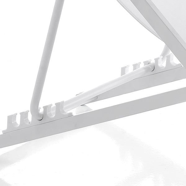 Sdraio da giardino pieghevole in metallo bianco Milos - Tomasucci-image-3