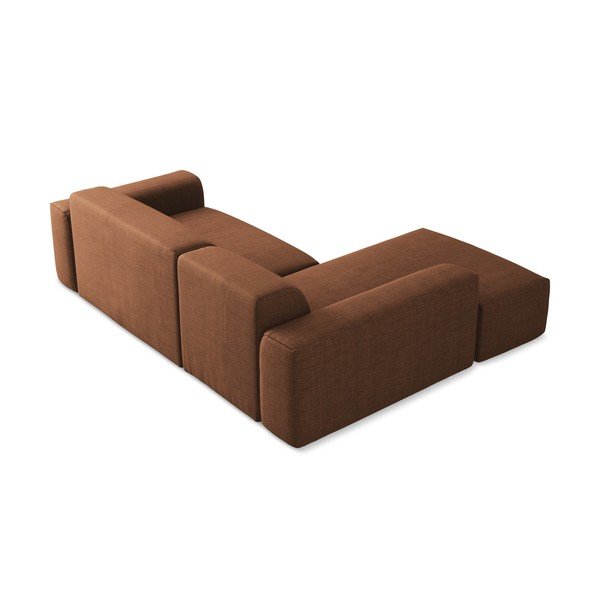 Divano angolare color terracotta (con penisola a sinistra/con chaise lounge) Keli – Makamii-image-4