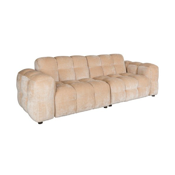 Divano componibile beige con rivestimento in velluto 264 cm Hackman – Dutchbone-image-2