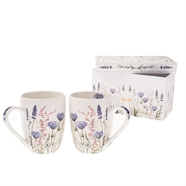 Tazze in set bianche in porcellana 2 pz 350 ml – Dakls