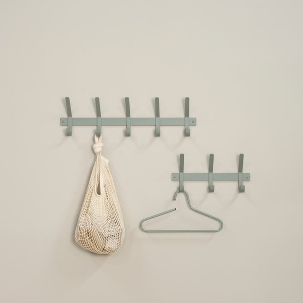 Attaccapanni da parete verde polveroso in metallo 70 cm Dexter – Spinder Design-image-1