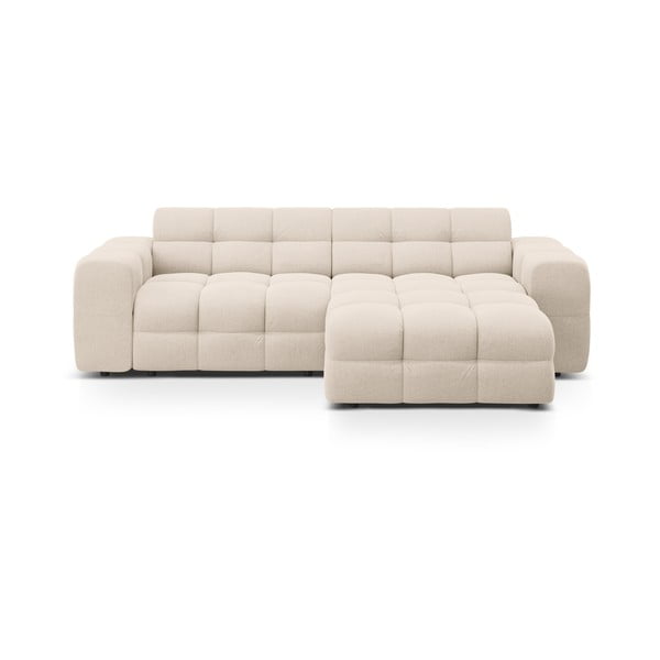 Divano angolare beige (con penisola a destra/con chaise lounge) Kendal – Micadoni 