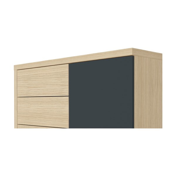 Armadio in rovere nero/naturale 113x113 cm Hugo - TemaHome-image-1