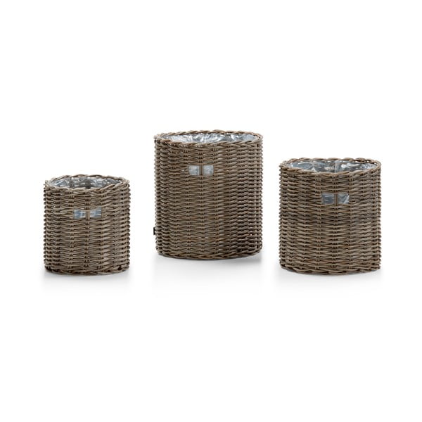 Coprivaso in set di 3 pezzi in rattan artificiale ø 42 cm - Bonami Essentials