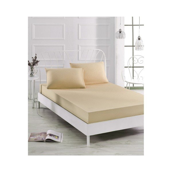 Set di lenzuola e federe singole Yellow Essentiale, 100 x 200 cm - Mijolnir