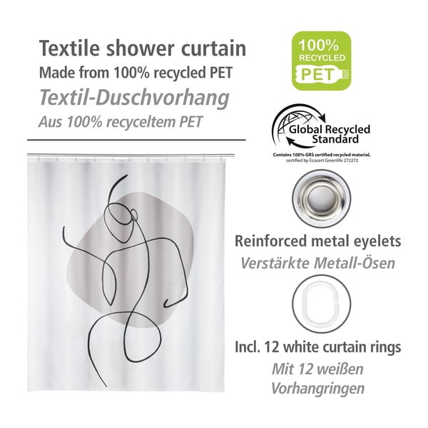 Tenda da doccia 180x200 cm Ladyline - Wenko-image-4