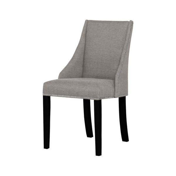 Sedia grigio-marrone con gambe in faggio nero Patchouli - Ted Lapidus Maison