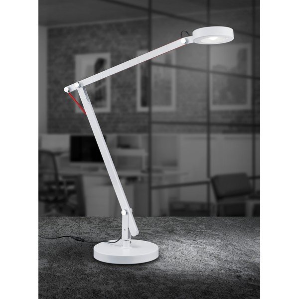 Lampada da tavolo LED bianca con struttura flessibile (altezza totale 90 cm) Amsterdam – Trio-image-3