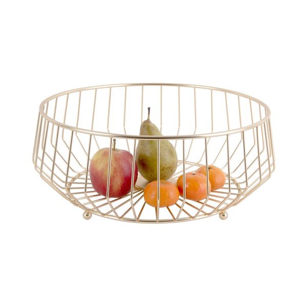 Cesto di frutta in metallo color oro Linea, ø 34 cm Linea Kink - PT LIVING-image-1
