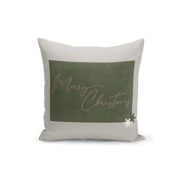 Federa decorativa natalizia verde e bianca , 43 x 43 cm Christmas Noel - Kate Louise