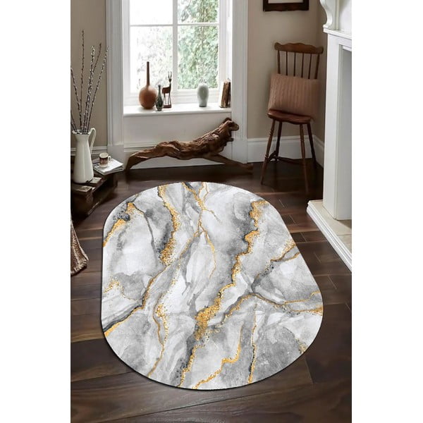 Tappeto in grigio-oro 80x120 cm - Rizzoli-image-1