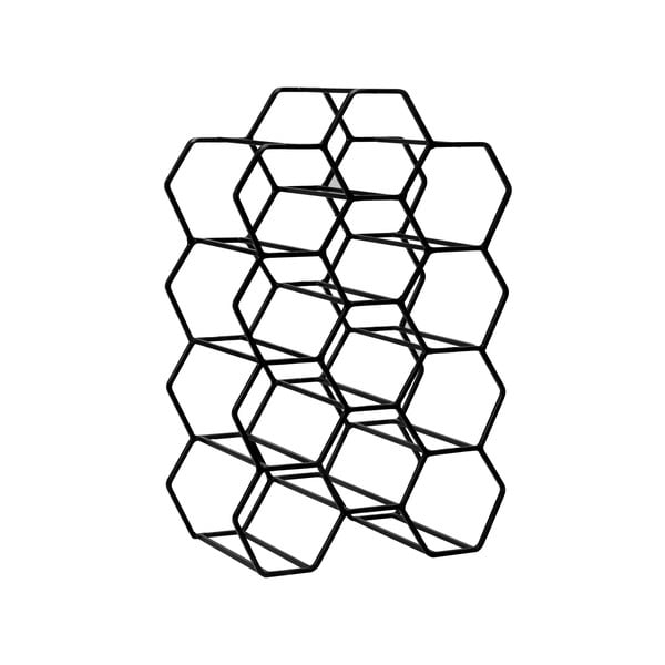 Portabottiglie in metallo nero per 12 bottiglie Salbris - Light & Living-image-4