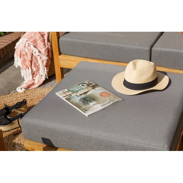 Pouf da giardino in colore grigio-naturale St. Peter - Exotan-image-1