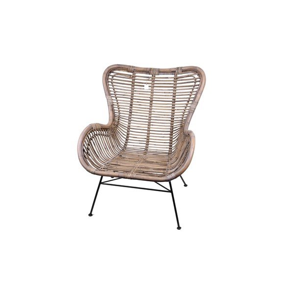 Poltrona da esterno di colore naturale in rattan Rattan – Ego Dekor-image-2