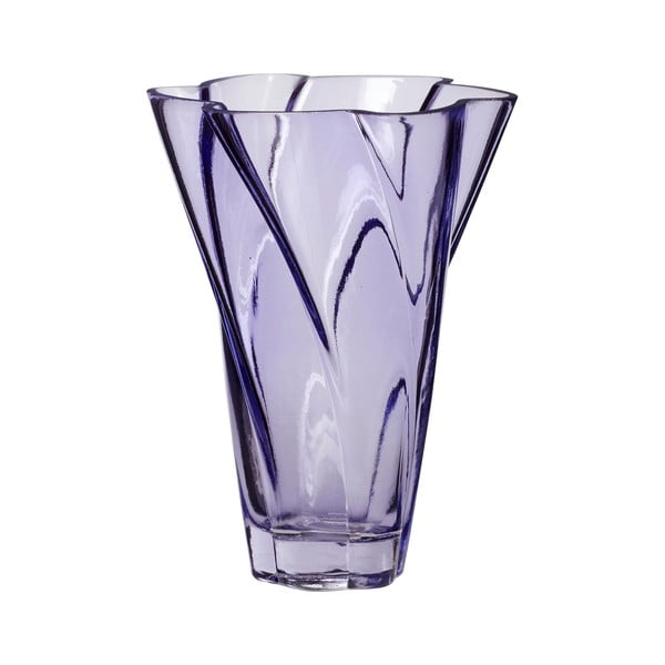 Vaso viola in vetro fatto a mano altezza 18 cm Bloom - Hübsch