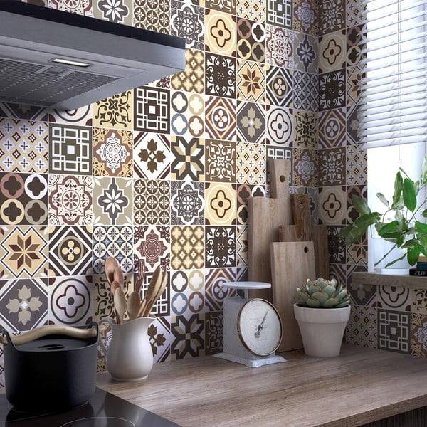 Set di 24 adesivi murali Kenjito, 15 x 15 cm - Ambiance-image-1