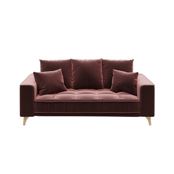 Divano in velluto rosa scuro Devichy , 204 cm Chloe - devichy