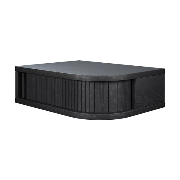 Comodino nero con effetto rovere Farsta – Woodman-image-2