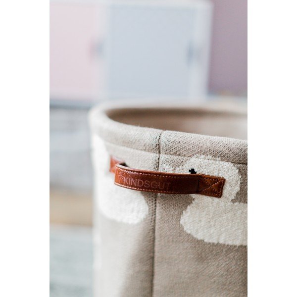 Anatra a cesto in cotone beige - Kindsgut-image-1