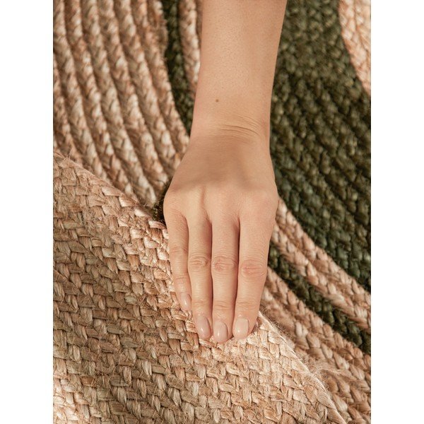 Tappeto rotondo di colore naturale in iuta reversibile/tessuto a mano ø 150 cm Basil – Hanse Home-image-3