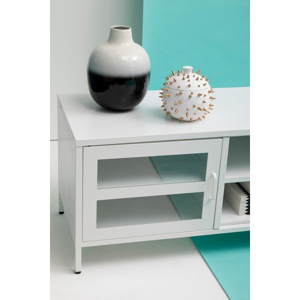 Mobile TV bianco in acciaio 150x50x45 cm Acier – Premier Housewares-image-2