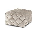 Sgabello in velluto bianco e crema Flandrin - Interieurs 86