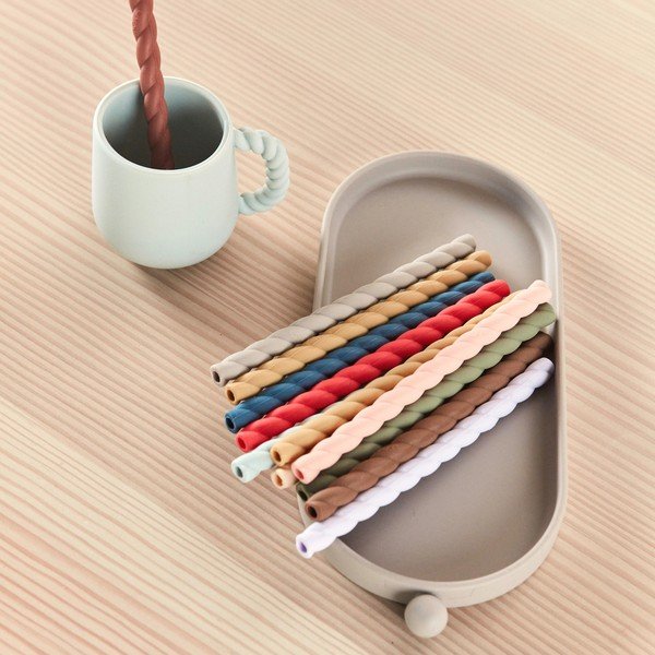Cannucce in set in silicone con scopino per pulizia 6 pz Mellow – OYOY Mini-image-1