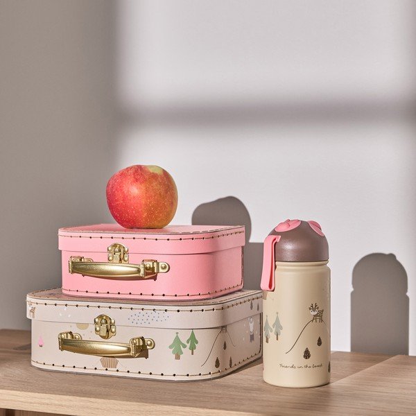 Bottiglia per bambini marrone chiaro in alluminio 360 ml Friends in the Forest – OYOY Mini-image-1