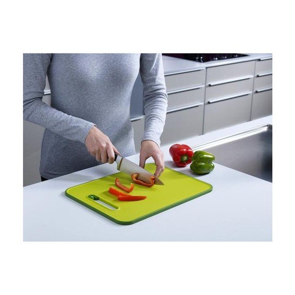 Tagliere grigio con affilatoio integrato Slice&Sharpen, lunghezza 37 cm - Joseph Joseph-image-2