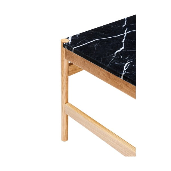 Tavolino con piano nero in marmo 40x60 cm Raw - Hübsch-image-3
