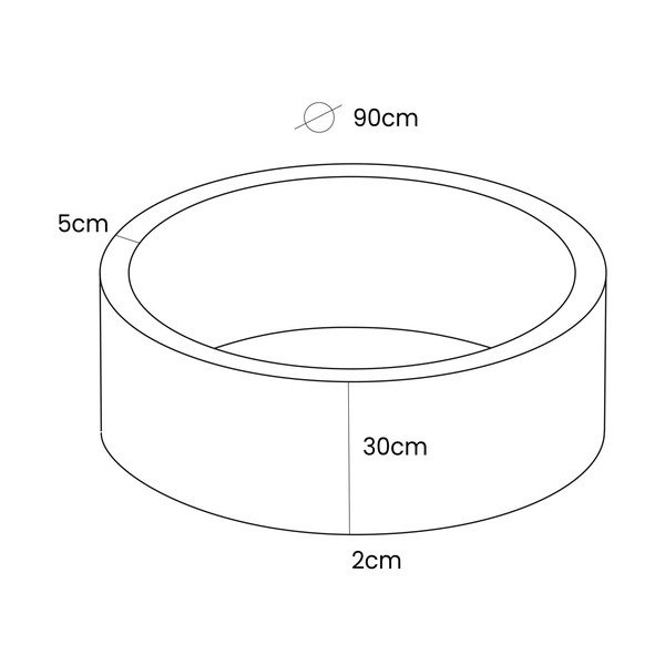 Piscina di palline blu polveroso in velluto ø 90x30 cm Montessori – Meowbaby-image-4