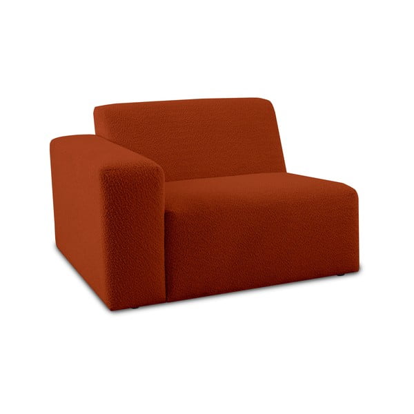Modulo divano in tessuto bouclé color mattone (angolo sinistro) Roxy - Scandic-image-1