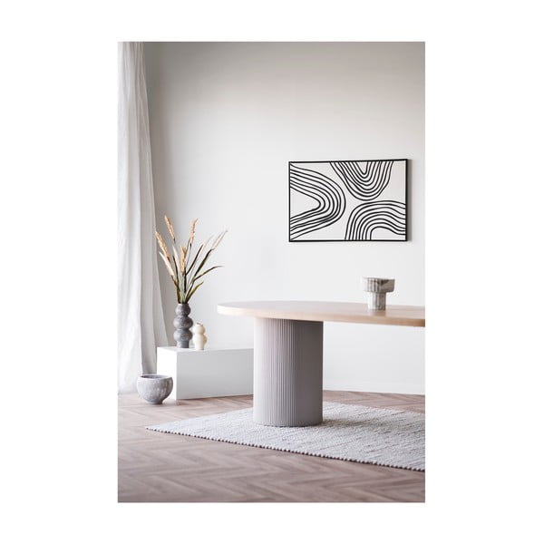 Vaso beige in ceramica (altezza totale 19,5 cm) Rona – House Nordic-image-2