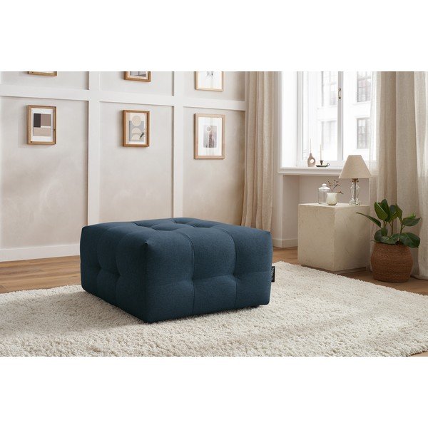 Pouf blu scuro Kleber - Bobochic Paris-image-4