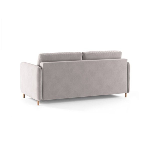 Divano rosa chiaro per il riposo quotidiano con rivestimento in velluto 184 cm – Micadoni -image-3
