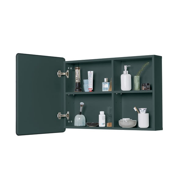 Mobile bagno sospeso verde scuro con specchio 80x58 cm Color Bath - Tom Tailor-image-4