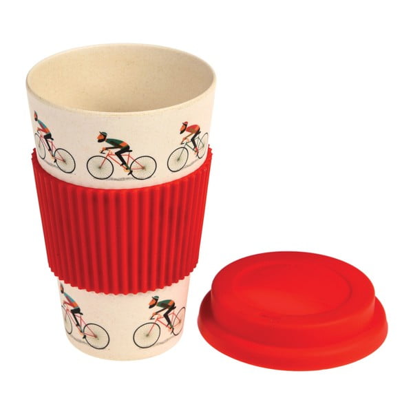 Tazza da viaggio in bambù con dettagli rossi, 400 ml Le Bicycle - Rex London-image-3