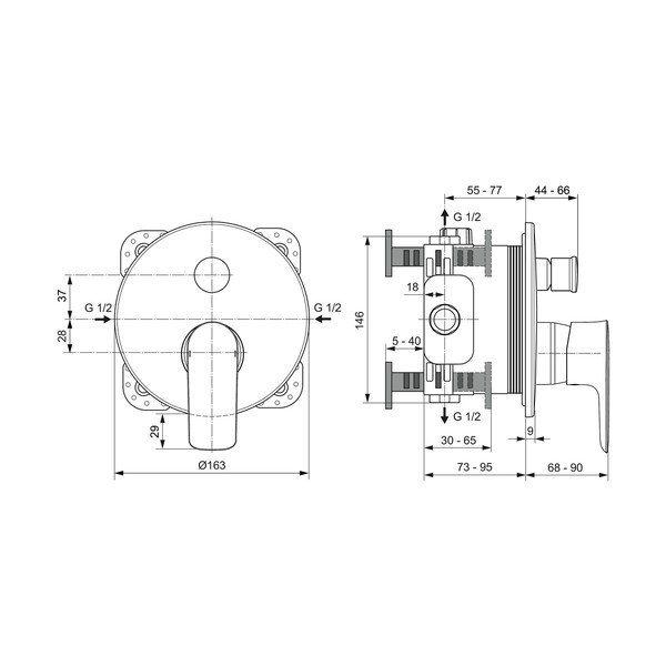 Rubinetto per doccia antracite Connect Air - Ideal Standard-image-2
