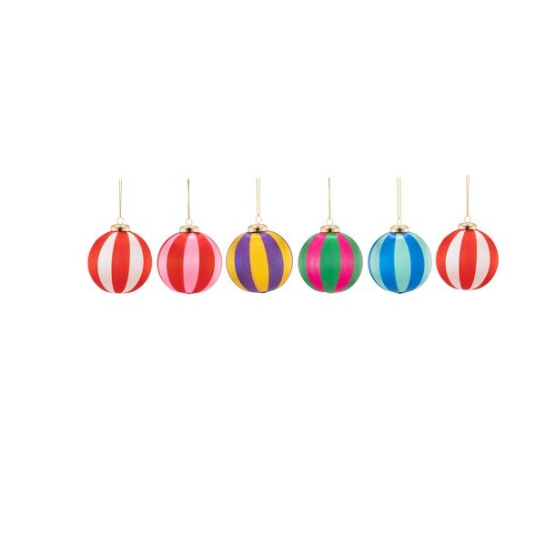 Set di palline di Natale in tessuto 6 pz 23,5 cm Yarn Stripe – Sass & Belle
